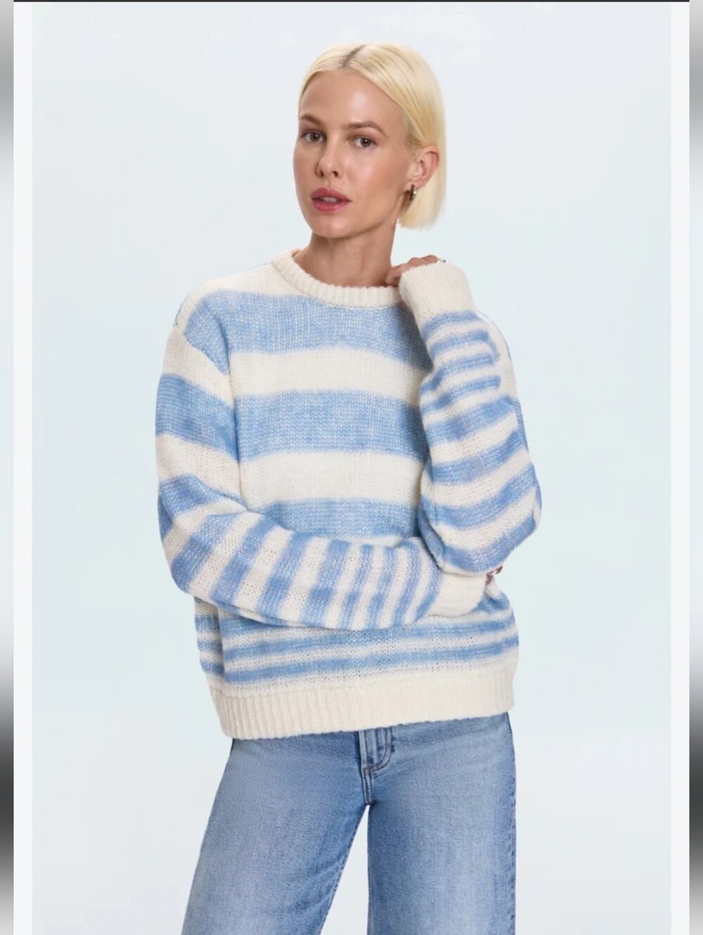 Pistola Moa Striped Bubble Sweater in Blue & Gradient Stripe S - Picture 2 of 8